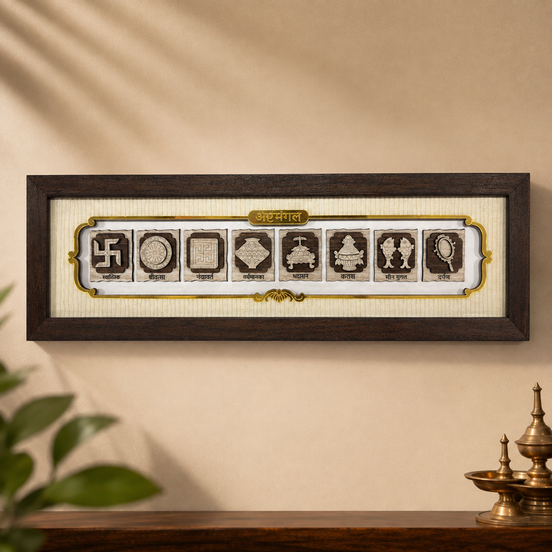 Ashtamangal - Premium Wood Art Photo Frame