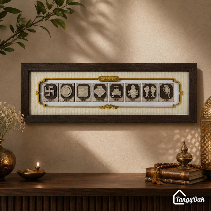 Ashtamangal - Premium Wood Art Photo Frame