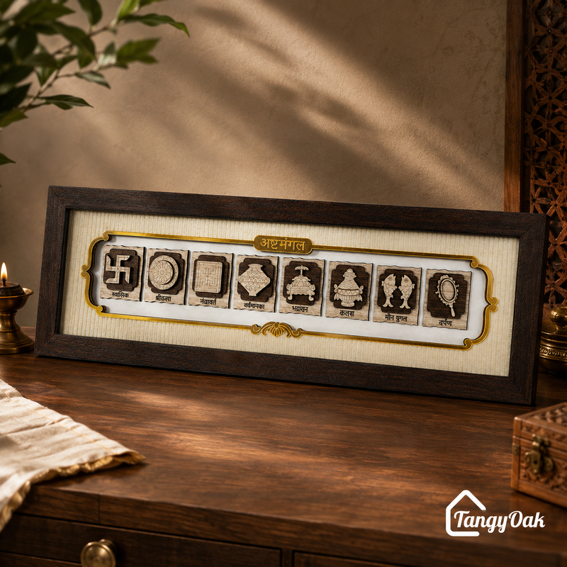 Ashtamangal - Premium Wood Art Photo Frame
