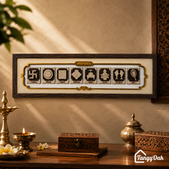 Ashtamangal - Premium Wood Art Photo Frame