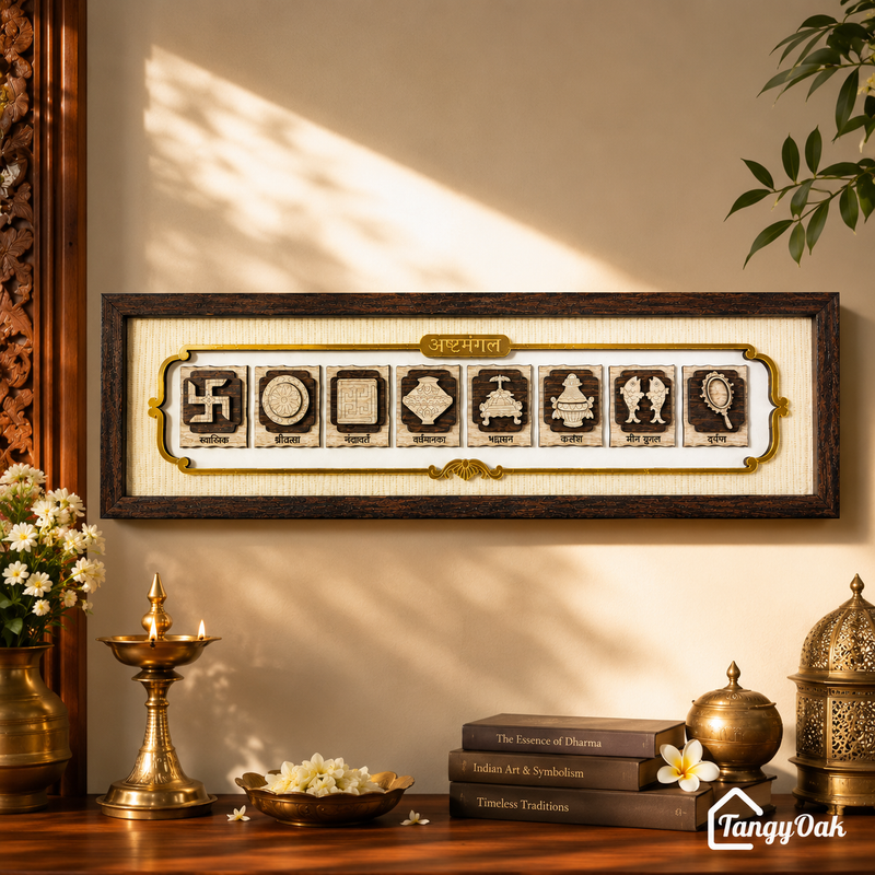Ashtamangal - Premium Wood Art Photo Frame