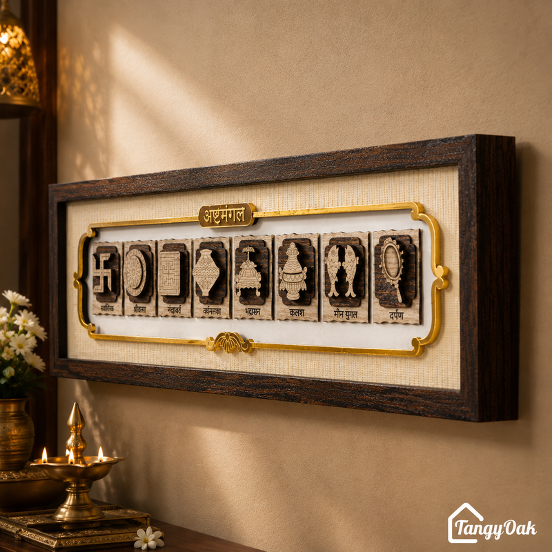 Ashtamangal - Premium Wood Art Photo Frame