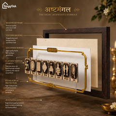 Ashtamangal - Premium Wood Art Photo Frame