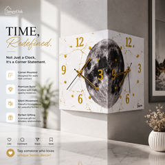 Radiant Moon™ Double-Sided Corner Wall Clock – Premium LED Designer Clock