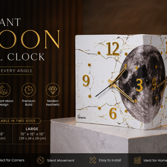 Radiant Moon™ Double-Sided Corner Wall Clock – Premium LED Designer Clock