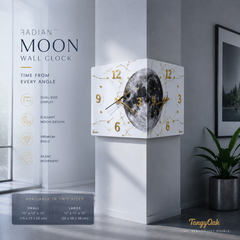 Radiant Moon™ Double-Sided Corner Wall Clock – Premium LED Designer Clock
