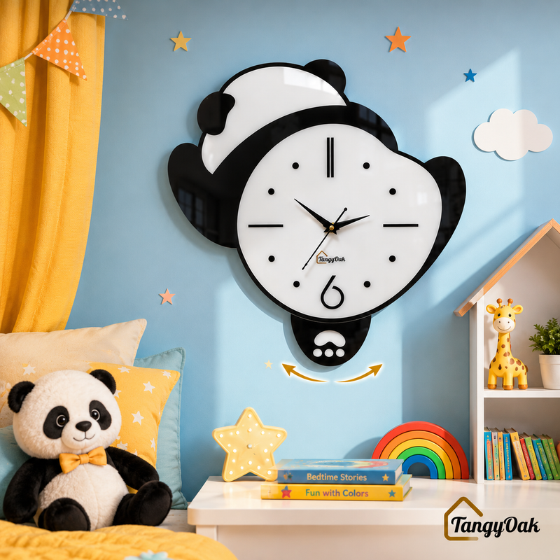 Lazy Panda - Pendulum Wall Clock
