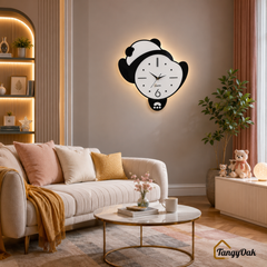 Lazy Panda - Pendulum Wall Clock