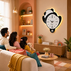 Lazy Panda - Pendulum Wall Clock