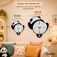 Lazy Panda - Pendulum Wall Clock