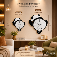 Lazy Panda - Pendulum Wall Clock