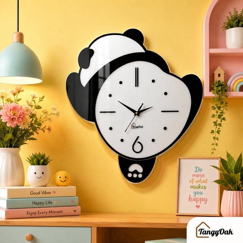 Lazy Panda - Pendulum Wall Clock