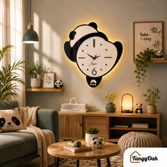Lazy Panda - Pendulum Wall Clock