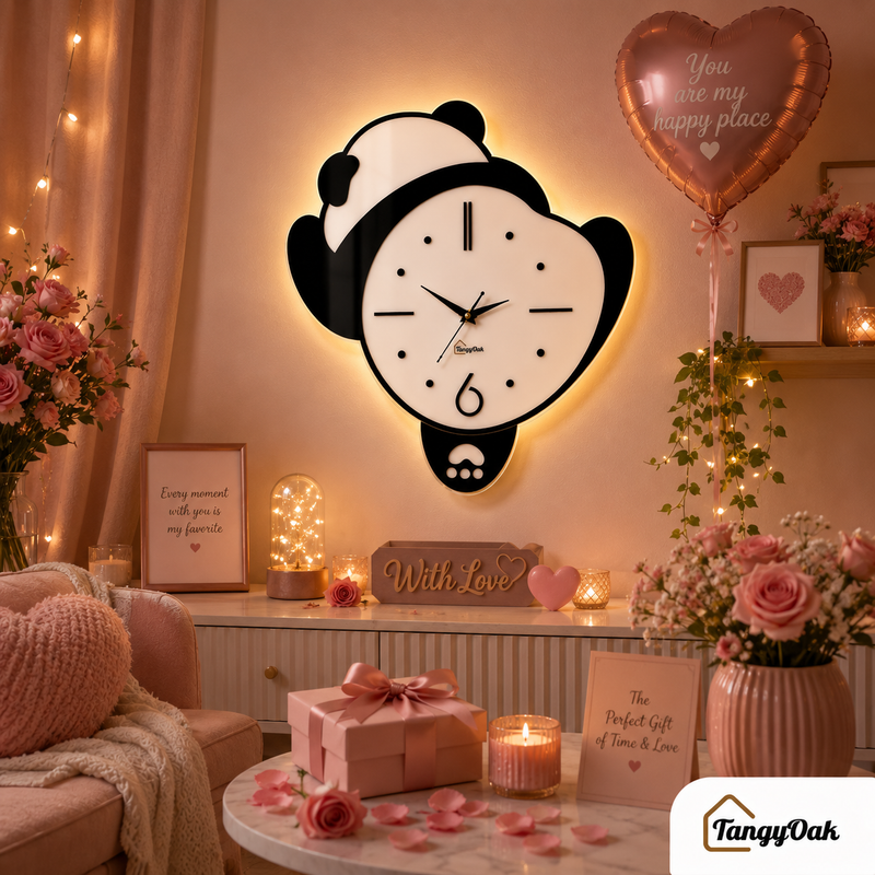 Lazy Panda - Pendulum Wall Clock