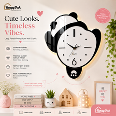 Lazy Panda - Pendulum Wall Clock