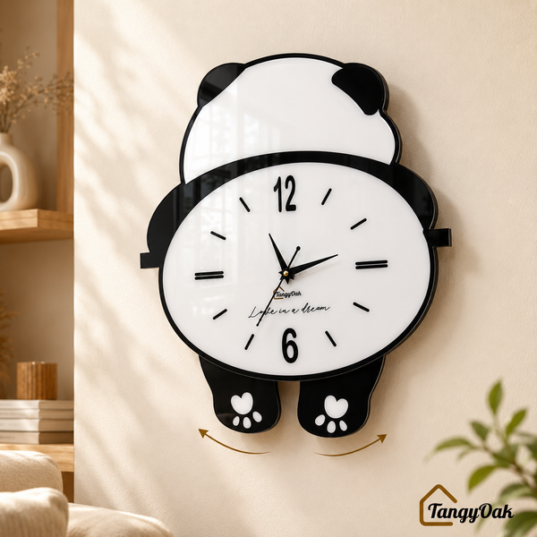 Cute Panda - Pendulum Wall Clock