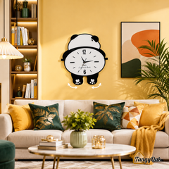 Cute Panda - Pendulum Wall Clock