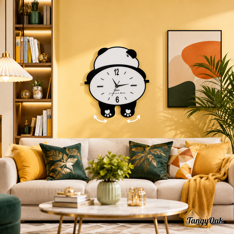 Cute Panda - Pendulum Wall Clock