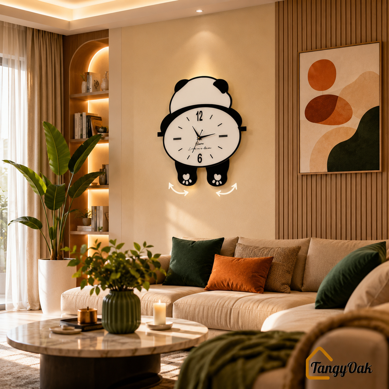 Cute Panda - Pendulum Wall Clock