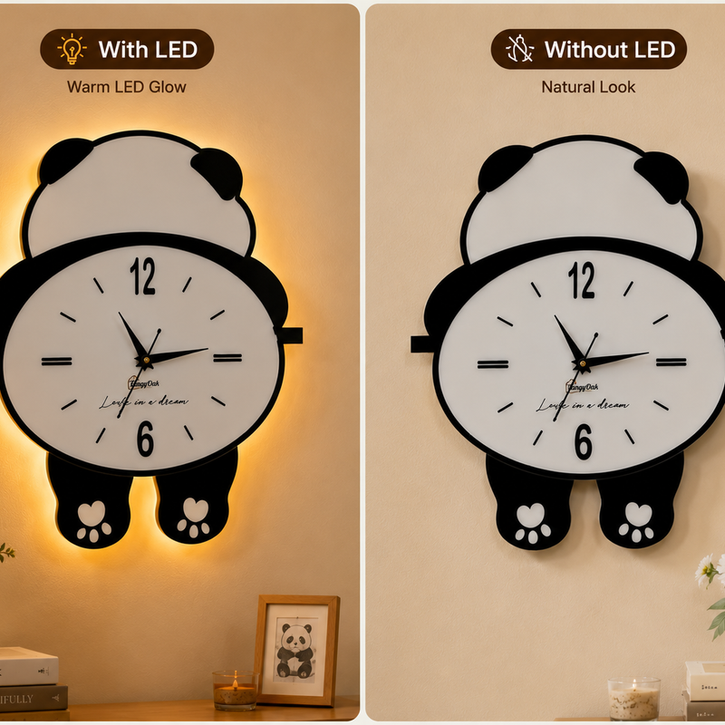 Cute Panda - Pendulum Wall Clock