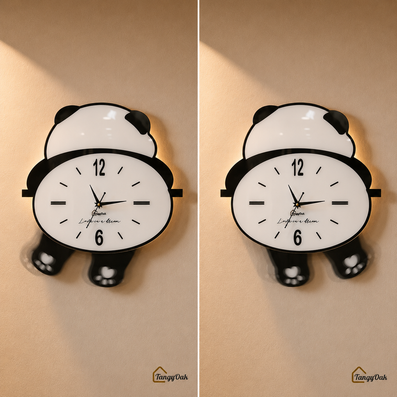 Cute Panda - Pendulum Wall Clock