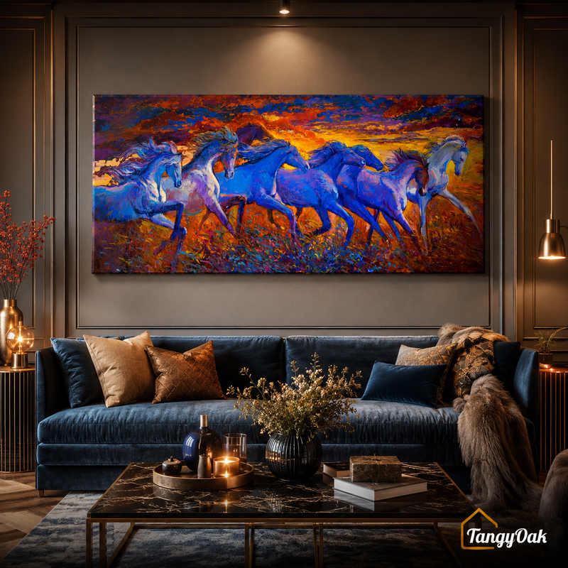 Seven Horses - Wall Painting