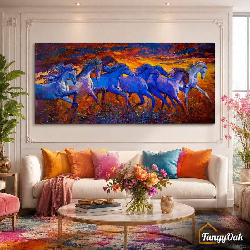 Seven Horses - Wall Painting