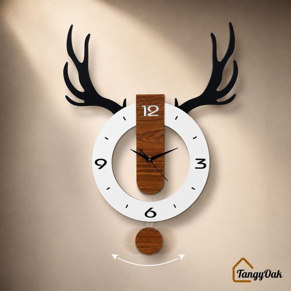 Horns - Pendulum Wall Clock