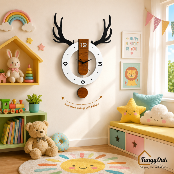 Horns - Pendulum Wall Clock