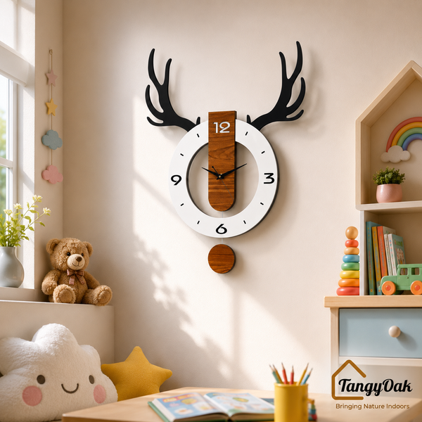 Horns - Pendulum Wall Clock