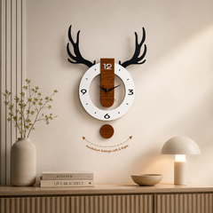 Horns - Pendulum Wall Clock