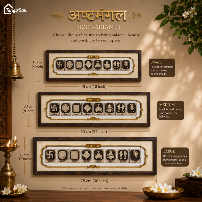 Ashtamangal - Premium Wood Art Photo Frame