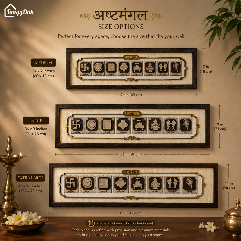 Ashtamangal - Premium Wood Art Photo Frame