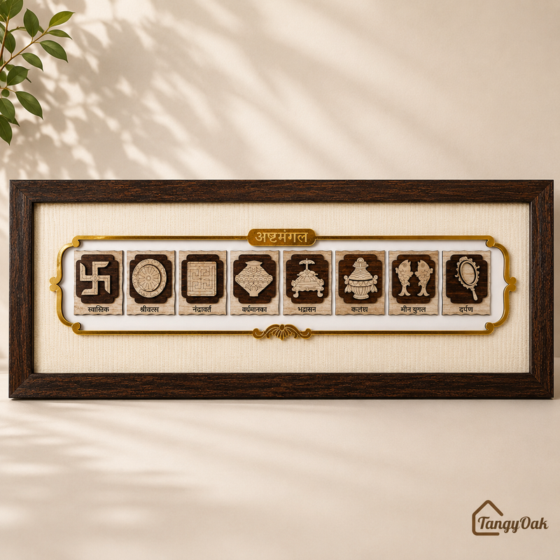 Ashtamangal - Premium Wood Art Photo Frame