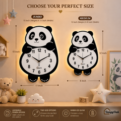 Cute Face Panda -- Pendulum Wall Clock