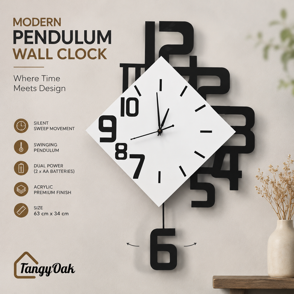 Modern - Pendulum Wall Clock