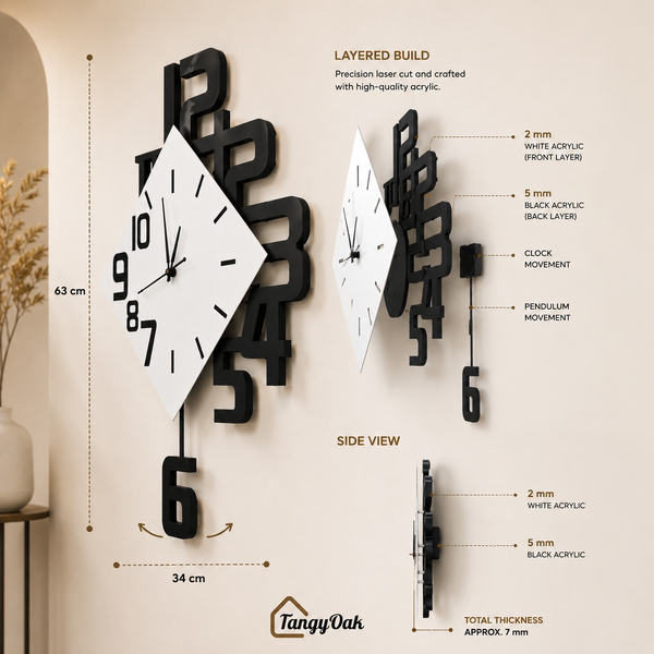 Modern - Pendulum Wall Clock