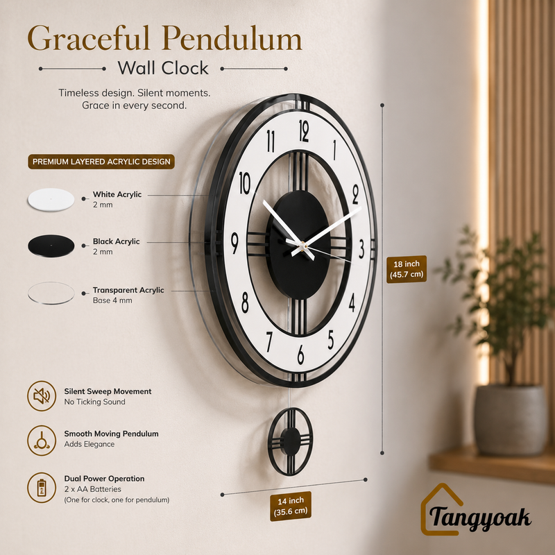 Graceful - Pendulum Wall Clock