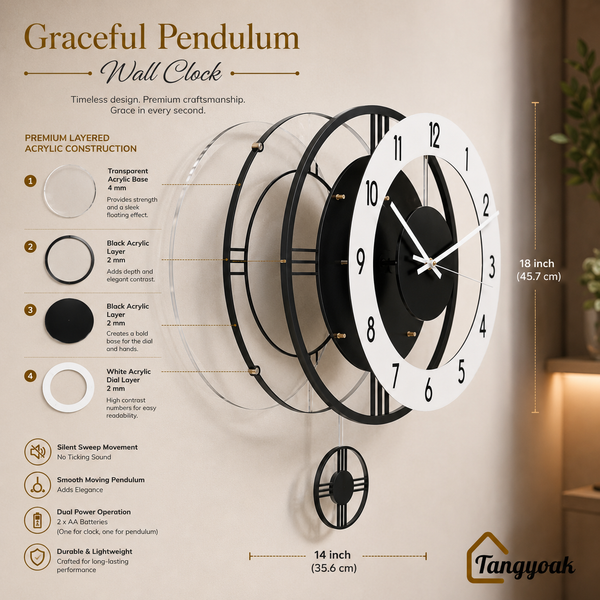 Graceful - Pendulum Wall Clock