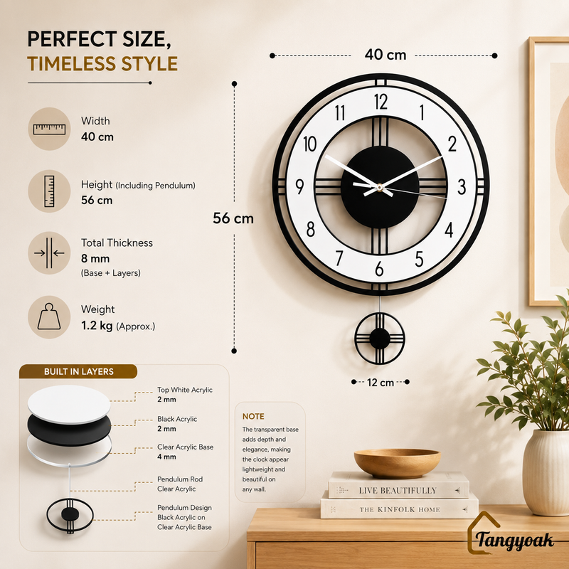 Graceful - Pendulum Wall Clock
