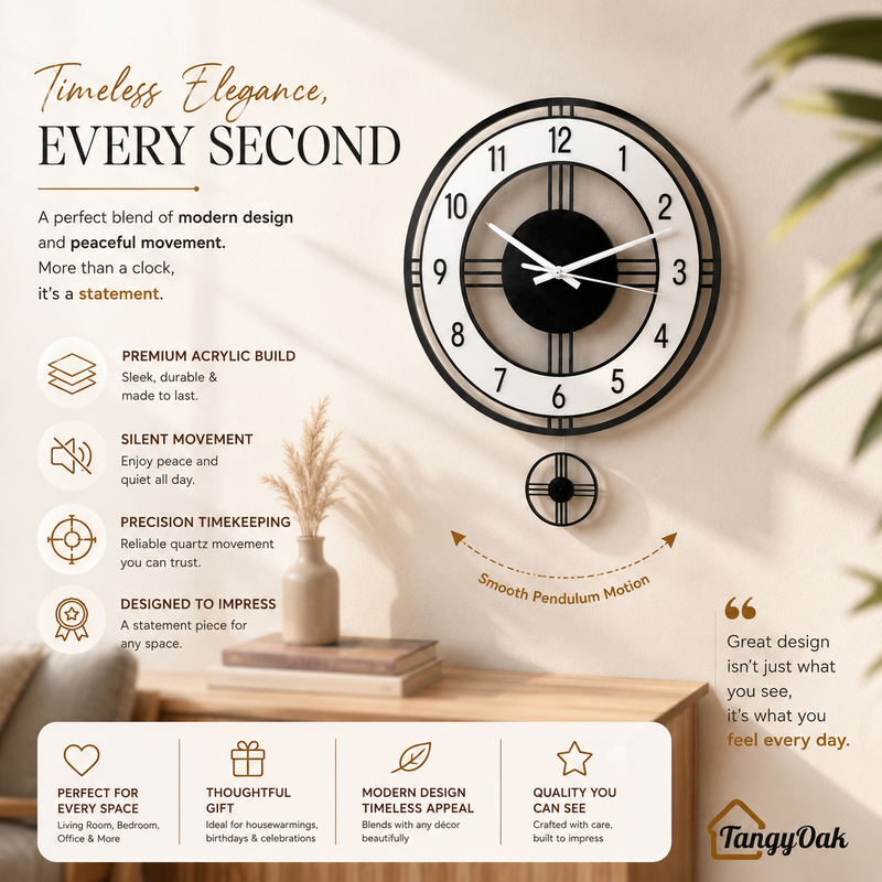 Graceful - Pendulum Wall Clock