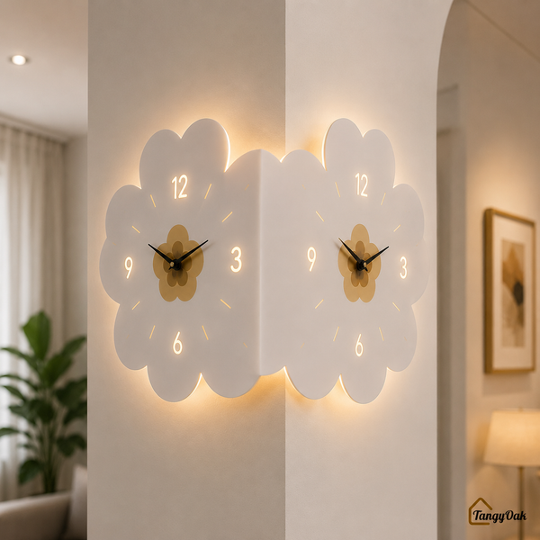 Flower - Double Sided Wall Clock