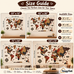 3D World Map - Wooden Wall Decor || Wall Hanging