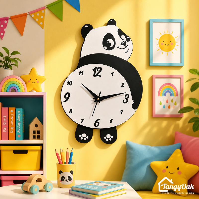 Chubby Panda - Pendulum Wall Clock