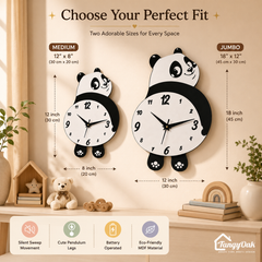 Chubby Panda - Pendulum Wall Clock