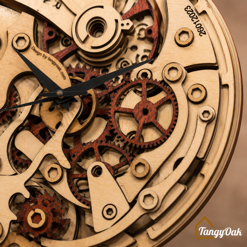 Wooden Gears - Wall Clock