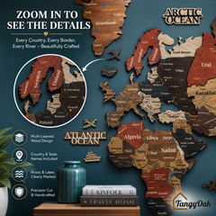 3D World Map - Wooden Wall Decor || Wall Hanging