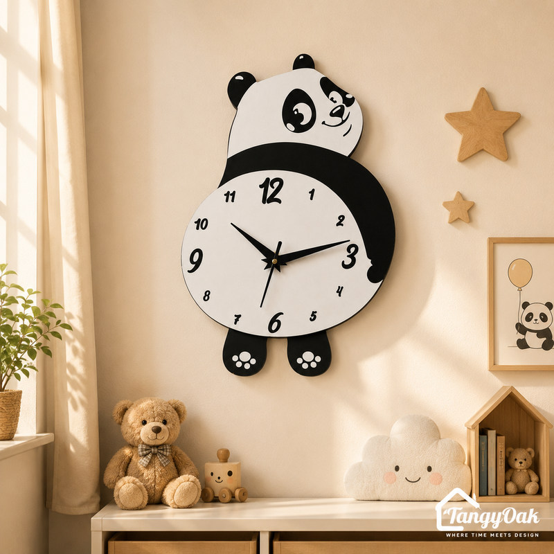 Chubby Panda - Pendulum Wall Clock
