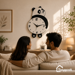 Chubby Panda - Pendulum Wall Clock