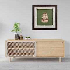 Ganesha Lotus - Premium Wood Art Photo Frame